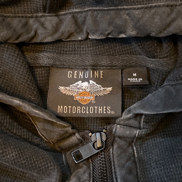 Harley-Davidson Embroidered Thermal Faded Zip-Up Hoodie - Picture 5 of 5